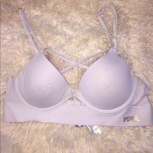 Vs pink white push up/sports bra